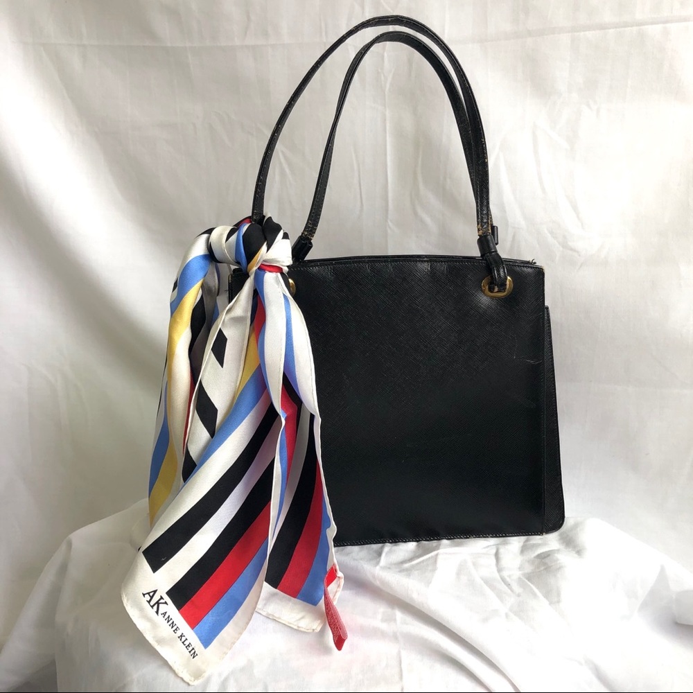 Anne Klein 100% Silk Striped Neck Scarf